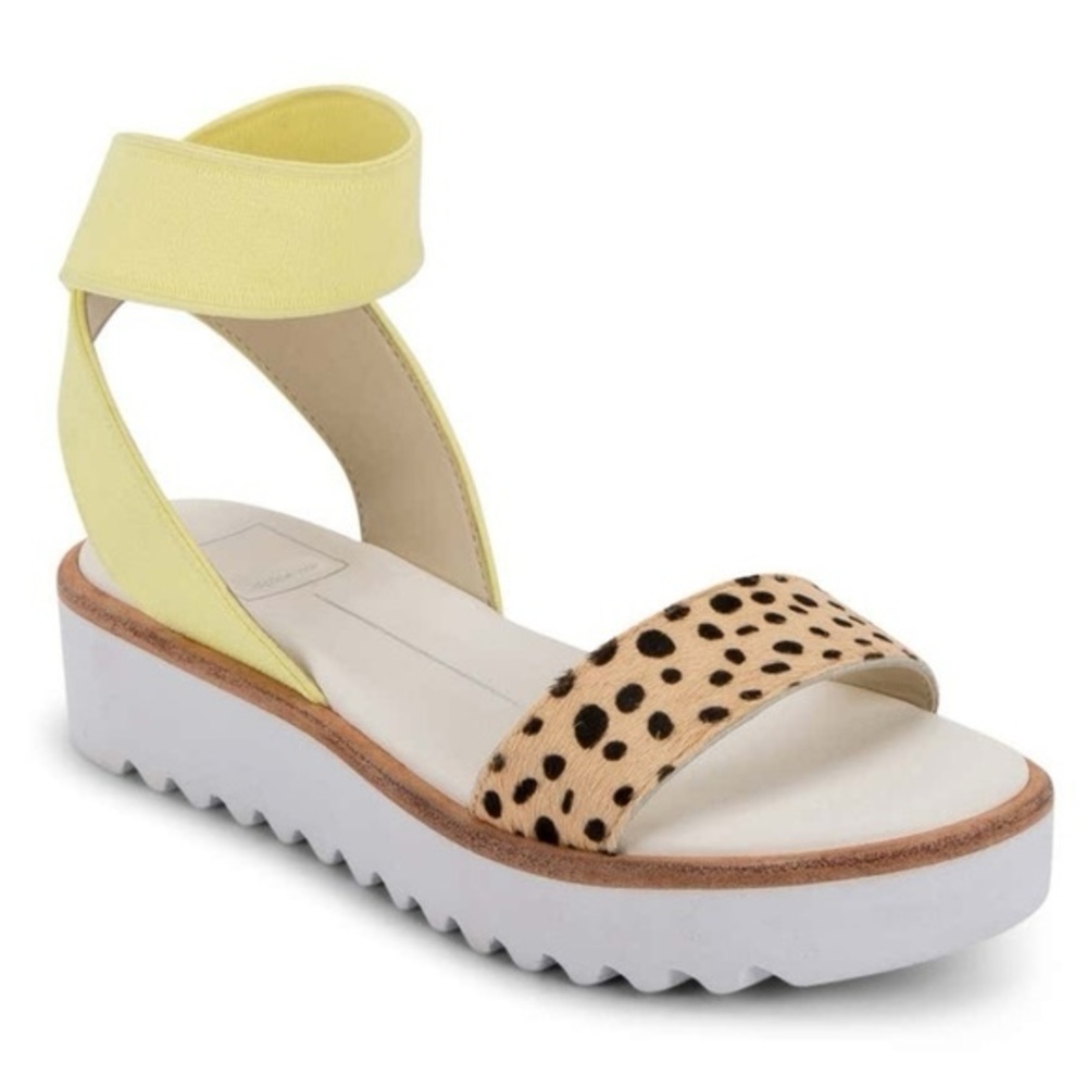 Dolce Vita Lemon Leopard Platform Sandal